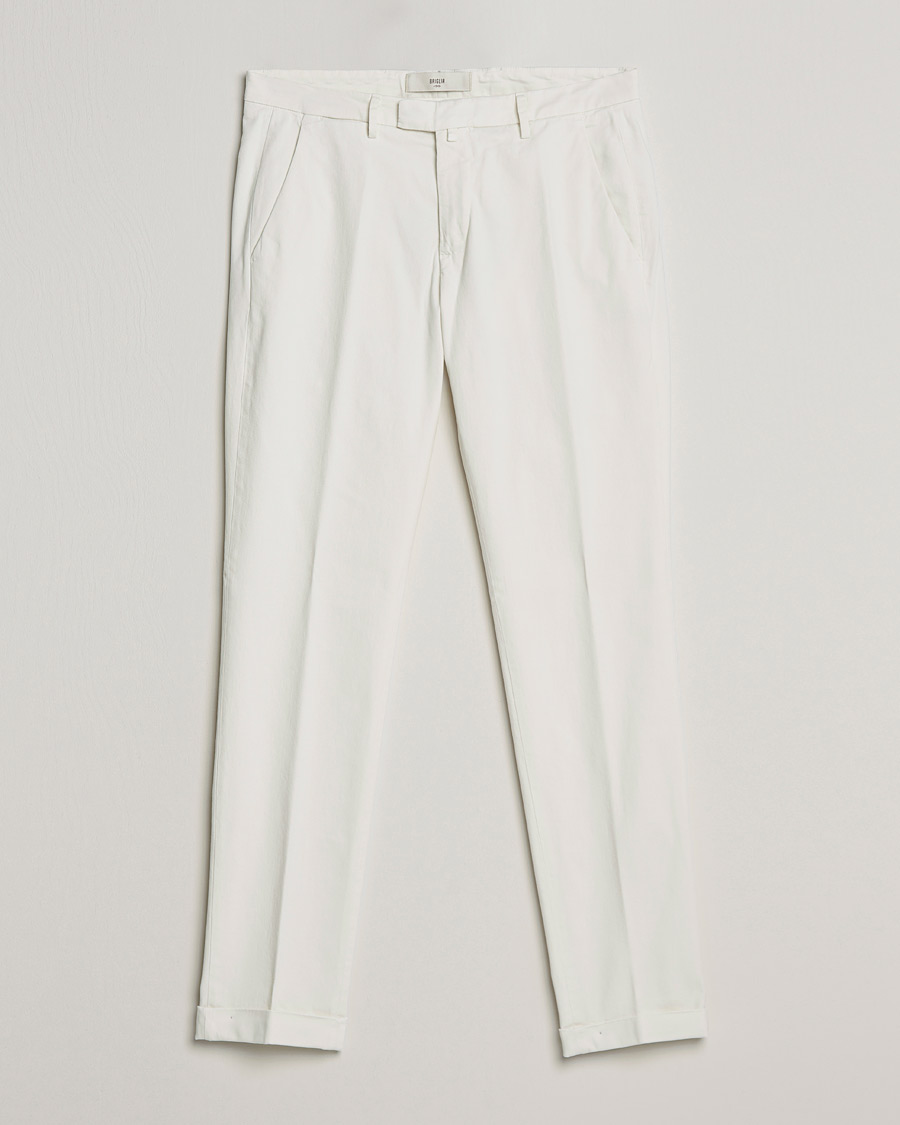 Mies | Housut | Briglia 1949 | Slim Fit Cotton Stretch Chino Off White