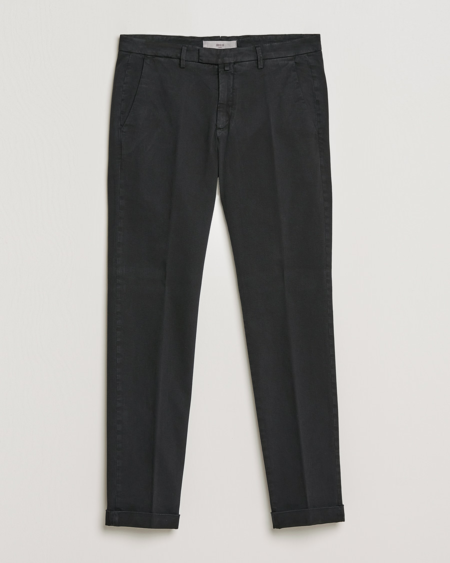 Mies | Housut | Briglia 1949 | Slim Fit Cotton Stretch Chino Black