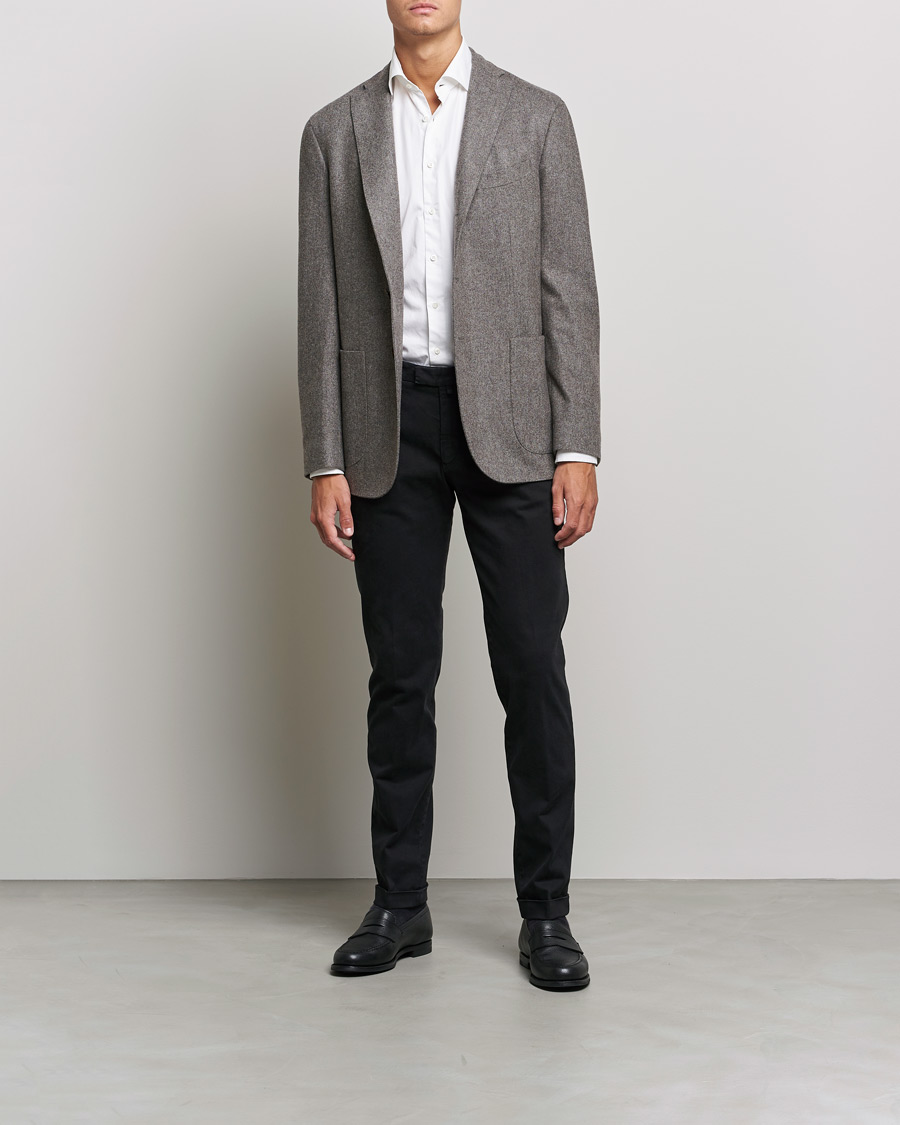Mies | Housut | Briglia 1949 | Slim Fit Cotton Stretch Chino Black