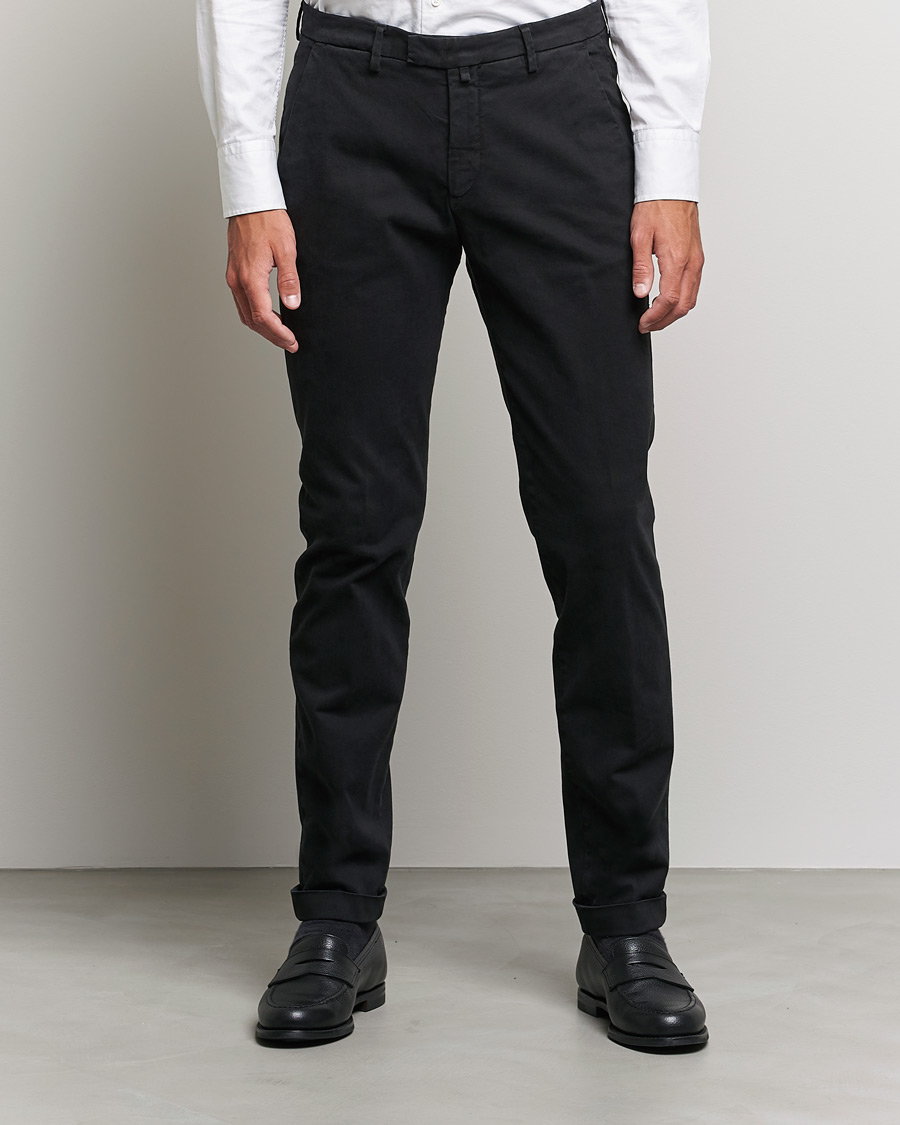 Mies | Housut | Briglia 1949 | Slim Fit Cotton Stretch Chino Black