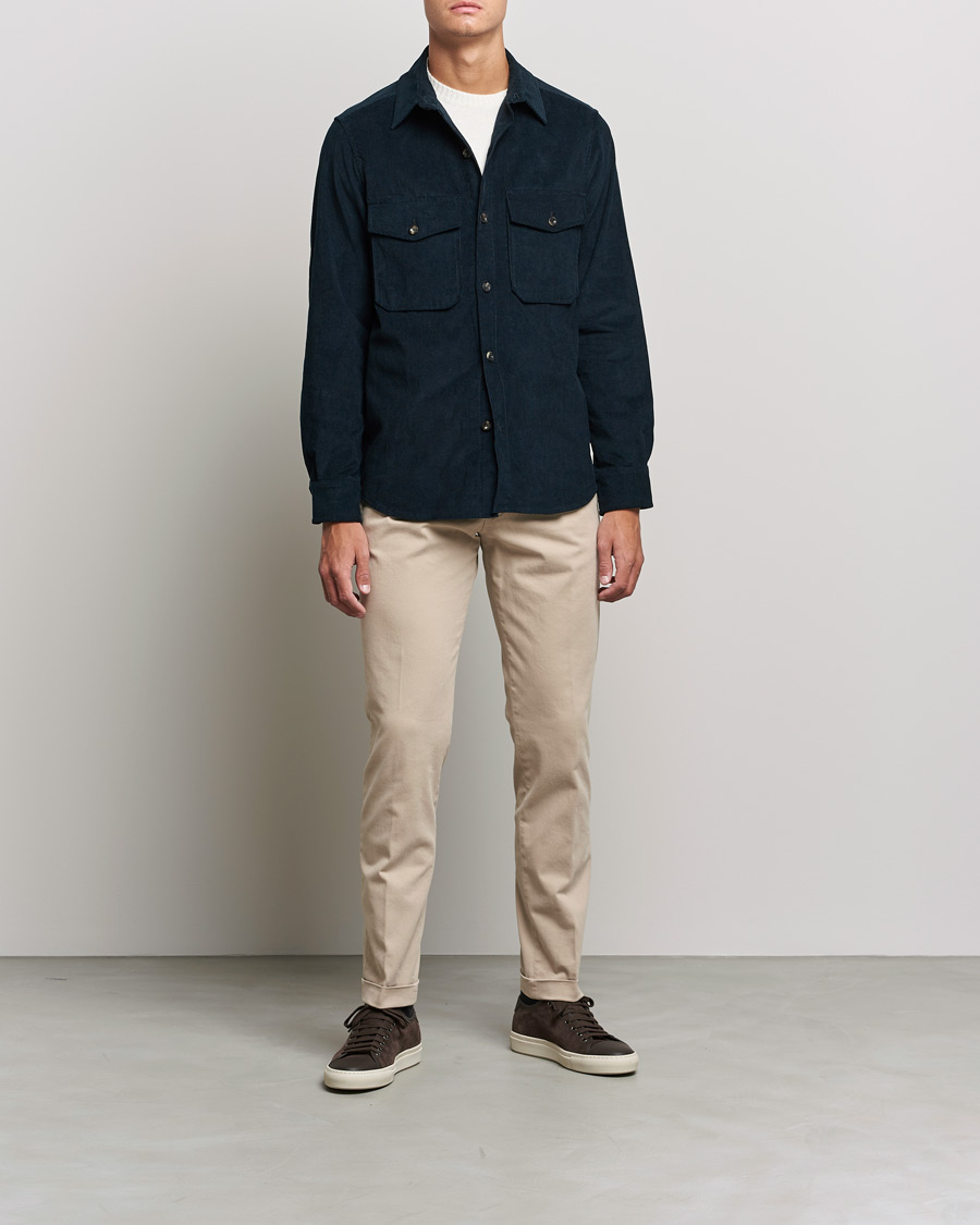 Mies | Housut | Briglia 1949 | Slim Fit Cotton Stretch Chino Beige