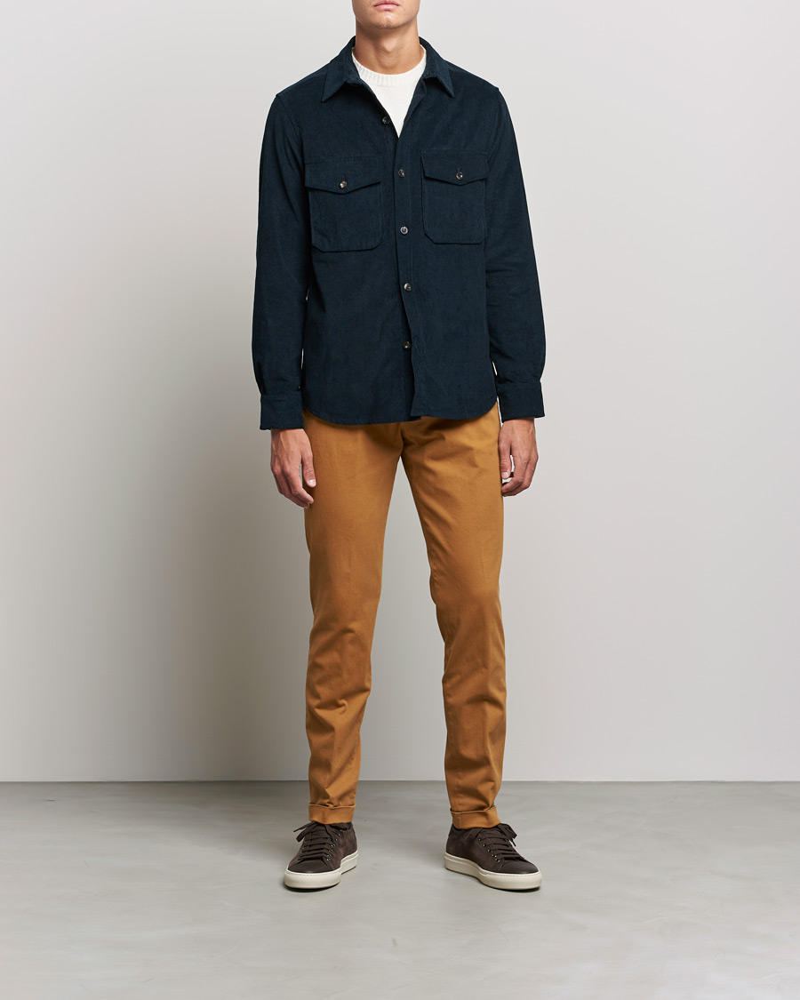 Mies | Housut | Briglia 1949 | Slim Fit Cotton Stretch Chino Golden Brown
