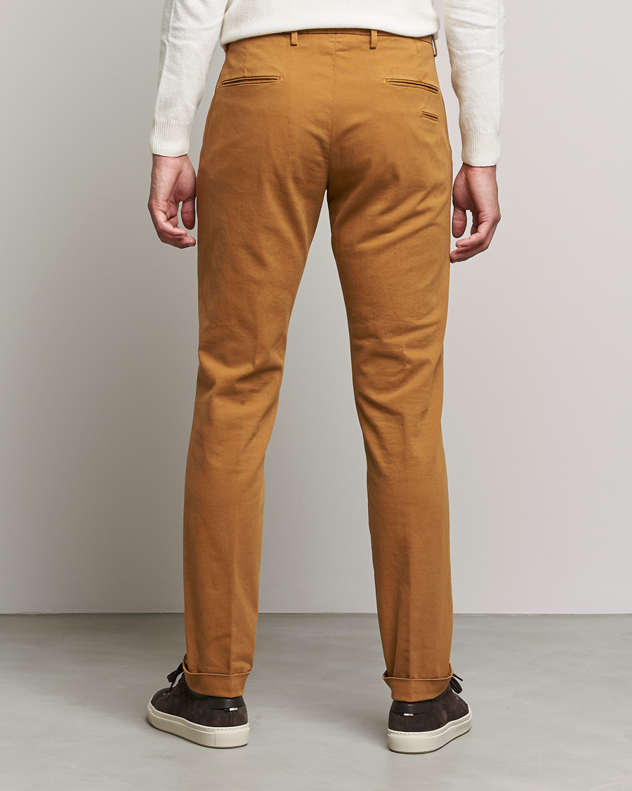 Mies | Housut | Briglia 1949 | Slim Fit Cotton Stretch Chino Golden Brown