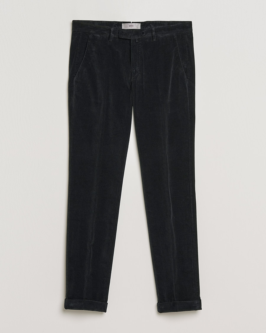 Miehet |  | Briglia 1949 | Slim Fit Corduroy Trousers Black