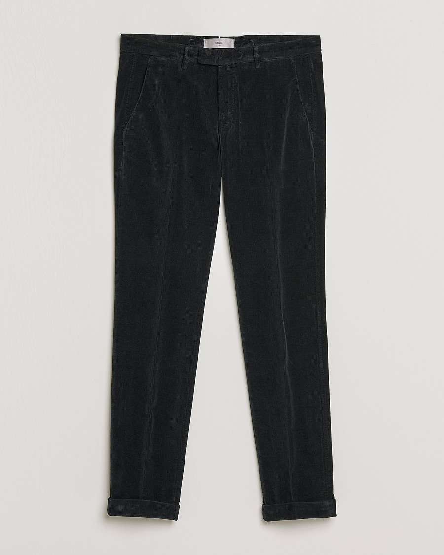 Mies | Housut | Briglia 1949 | Slim Fit Corduroy Trousers Black