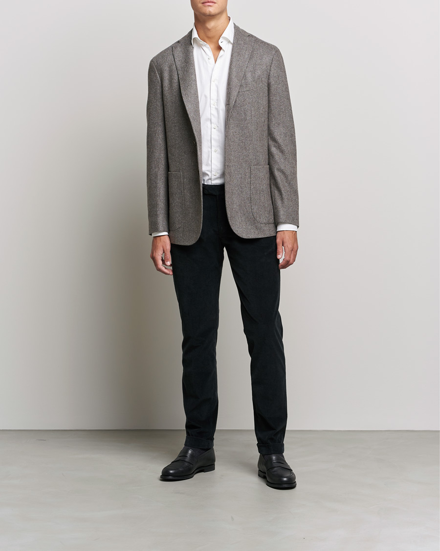 Mies | Housut | Briglia 1949 | Slim Fit Corduroy Trousers Black