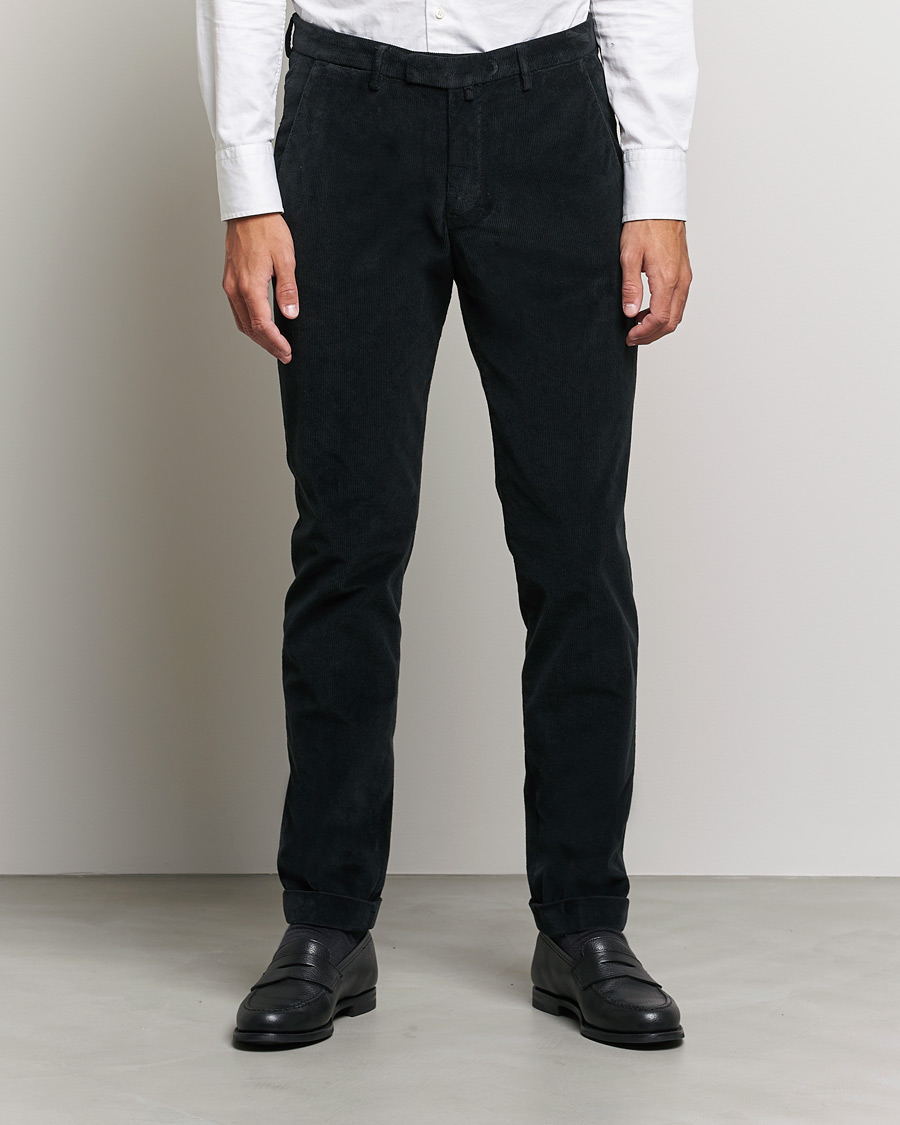 Mies | Housut | Briglia 1949 | Slim Fit Corduroy Trousers Black
