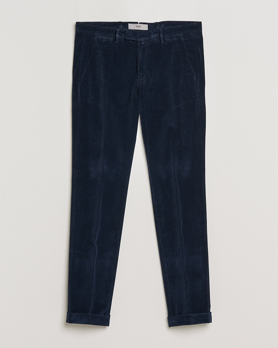Mies | Housut | Briglia 1949 | Slim Fit Corduroy Trousers Navy