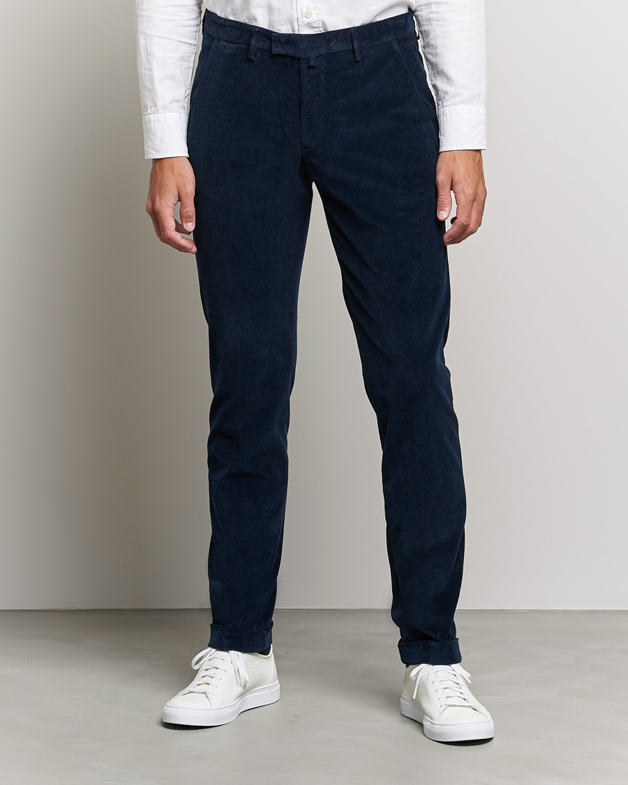 Mies | Housut | Briglia 1949 | Slim Fit Corduroy Trousers Navy