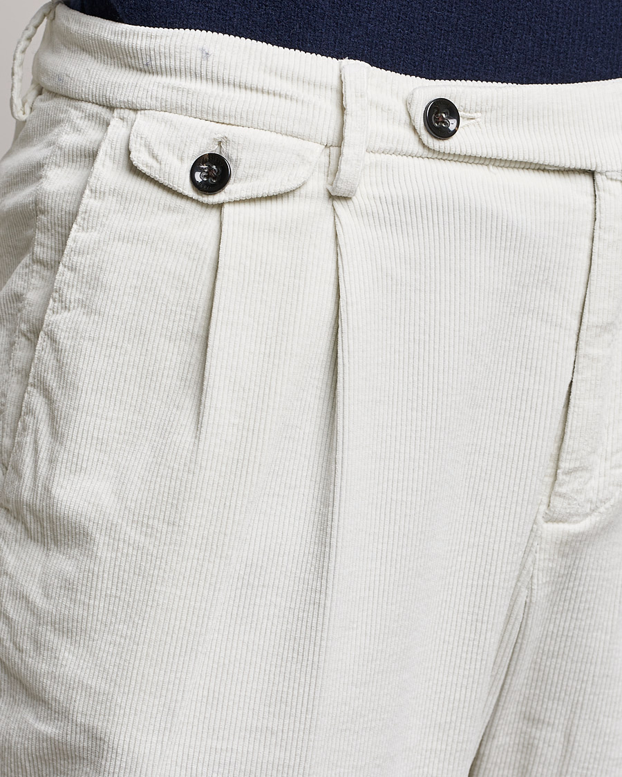Mies | Housut | Briglia 1949 | Easy Fit Corduroy Trousers Off White