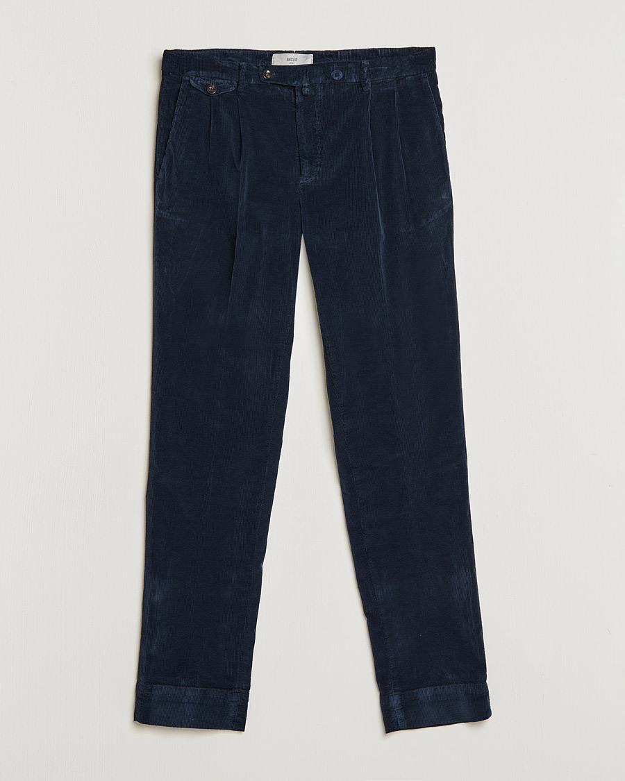 Mies | Housut | Briglia 1949 | Easy Fit Corduroy Trousers Navy