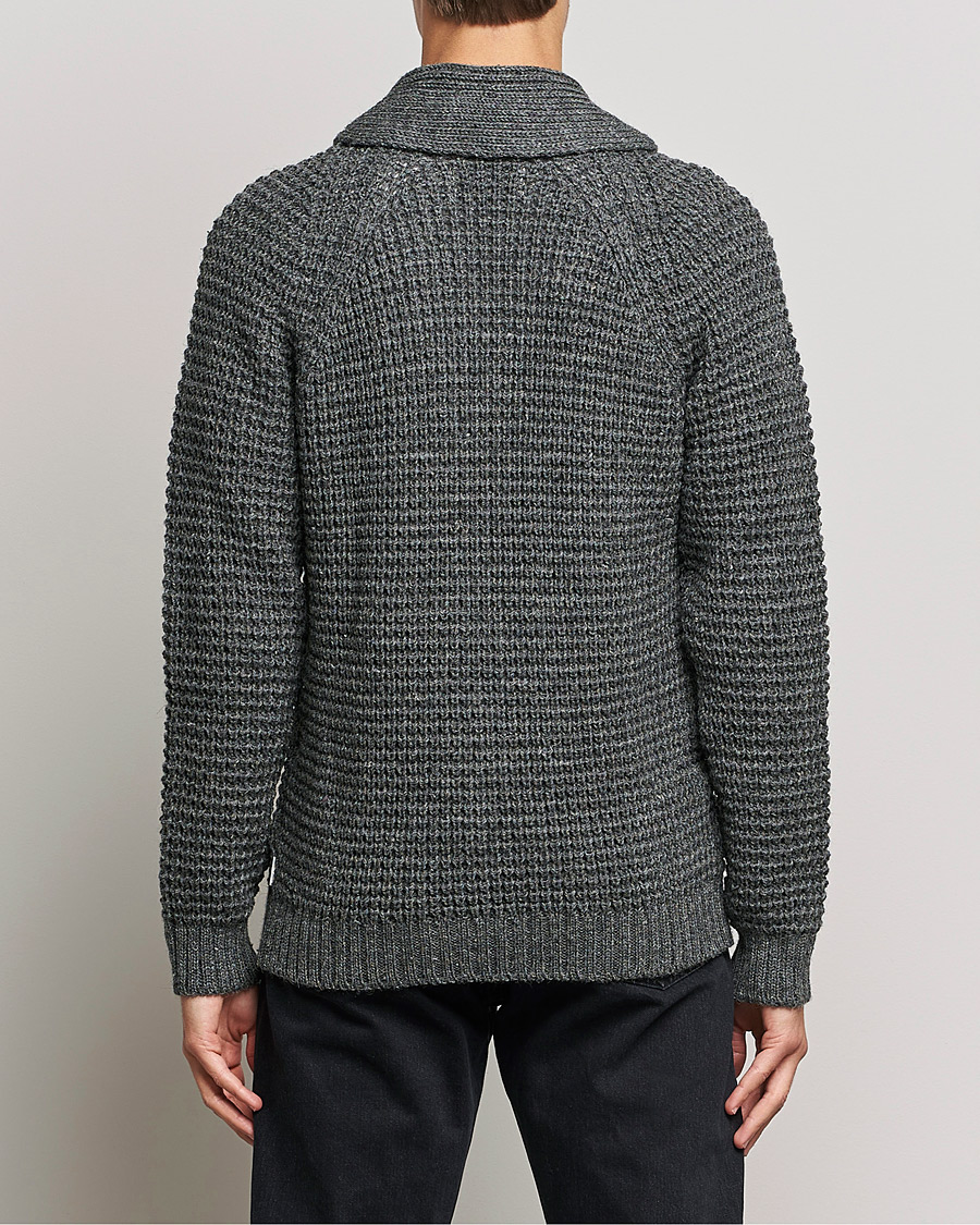 Mies | Puserot | Peregrine | Waffle Wool Shawl Cardigan Nimbus