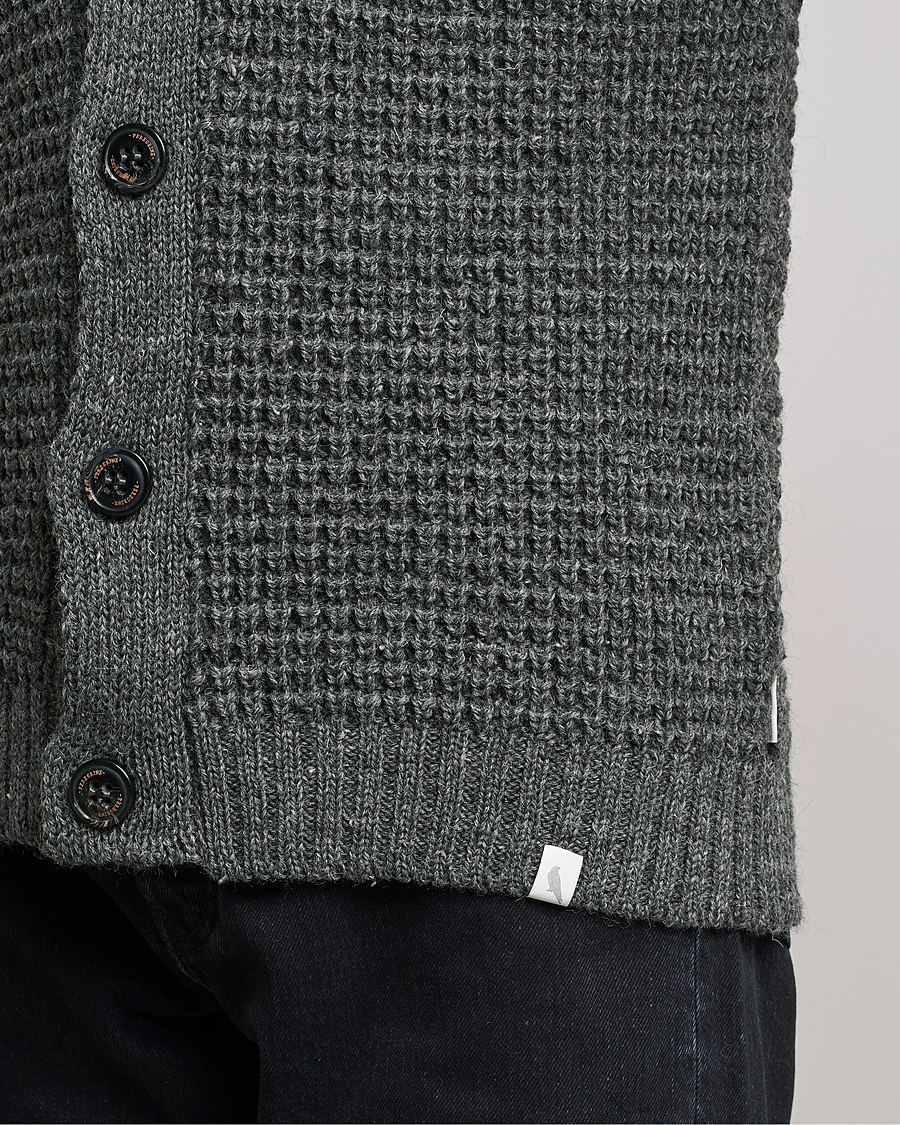 Mies | Puserot | Peregrine | Waffle Wool Shawl Cardigan Nimbus