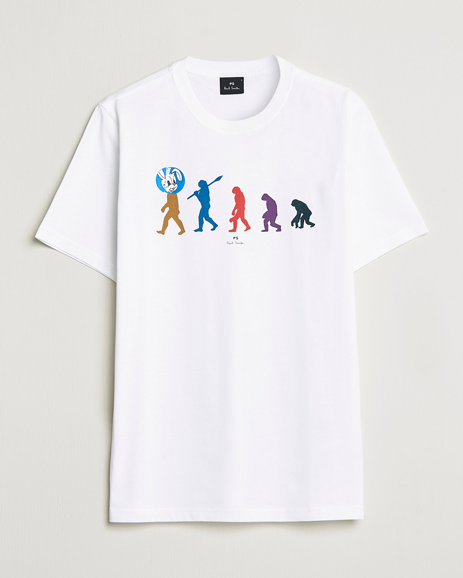 Mies | T-paidat | PS Paul Smith | Evolution Cotton T-Shirt White