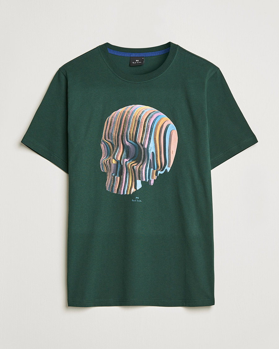 Miehet |  | PS Paul Smith | Skull Cotton T-Shirt Green