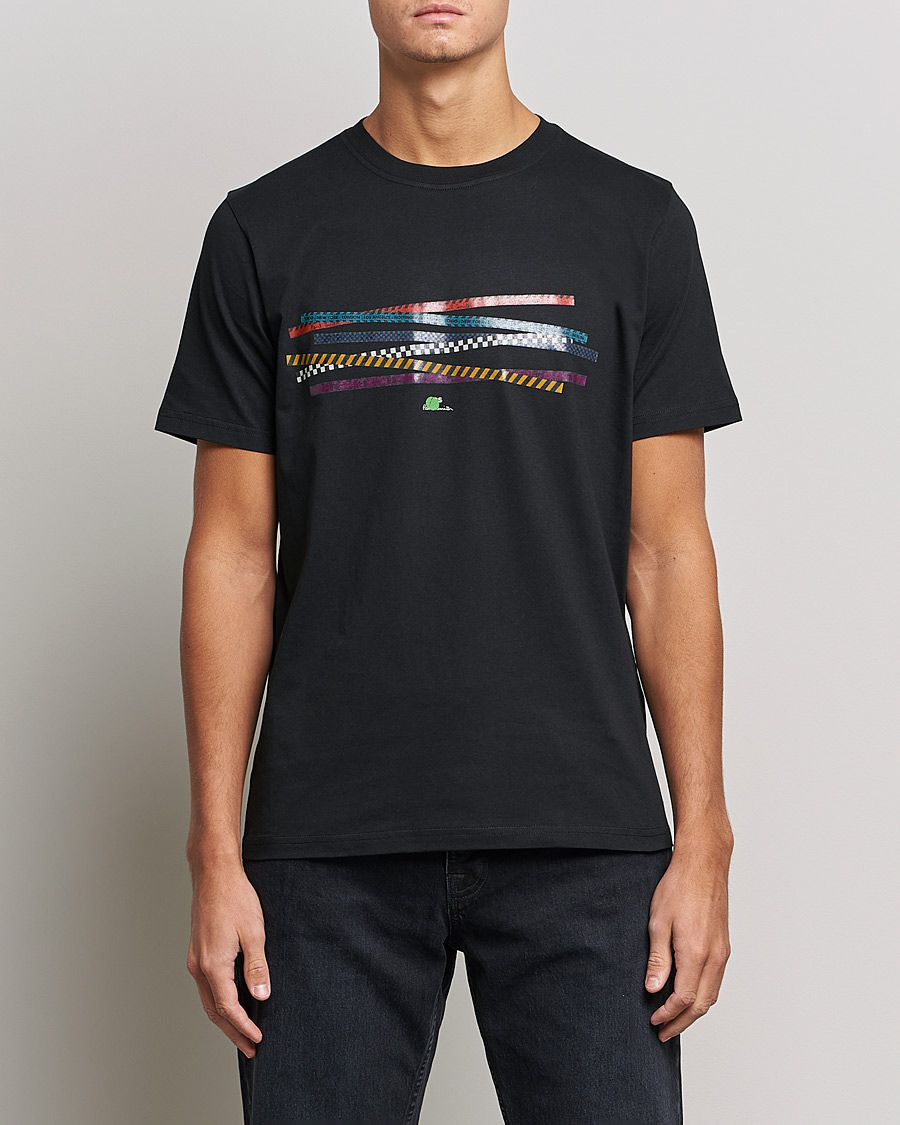 Mies | T-paidat | PS Paul Smith | Tapes Cotton T-Shirt Black
