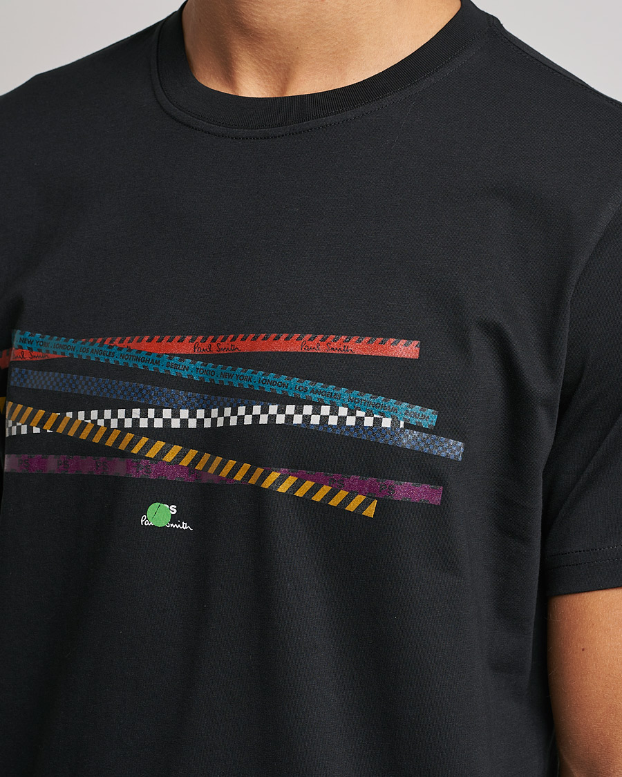 Mies | T-paidat | PS Paul Smith | Tapes Cotton T-Shirt Black