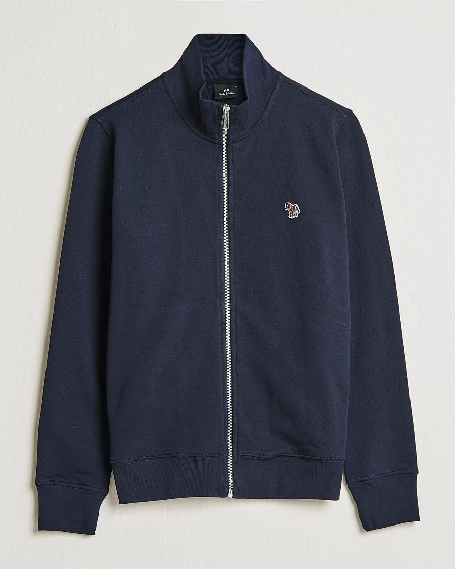 Mies | Puserot | PS Paul Smith | Organic Cotton Zebra Full Zip Sweater Navy