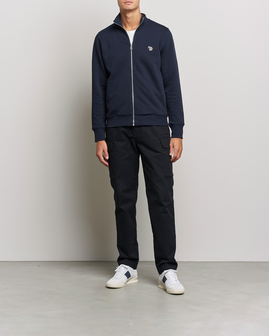 Mies | Puserot | PS Paul Smith | Organic Cotton Zebra Full Zip Sweater Navy