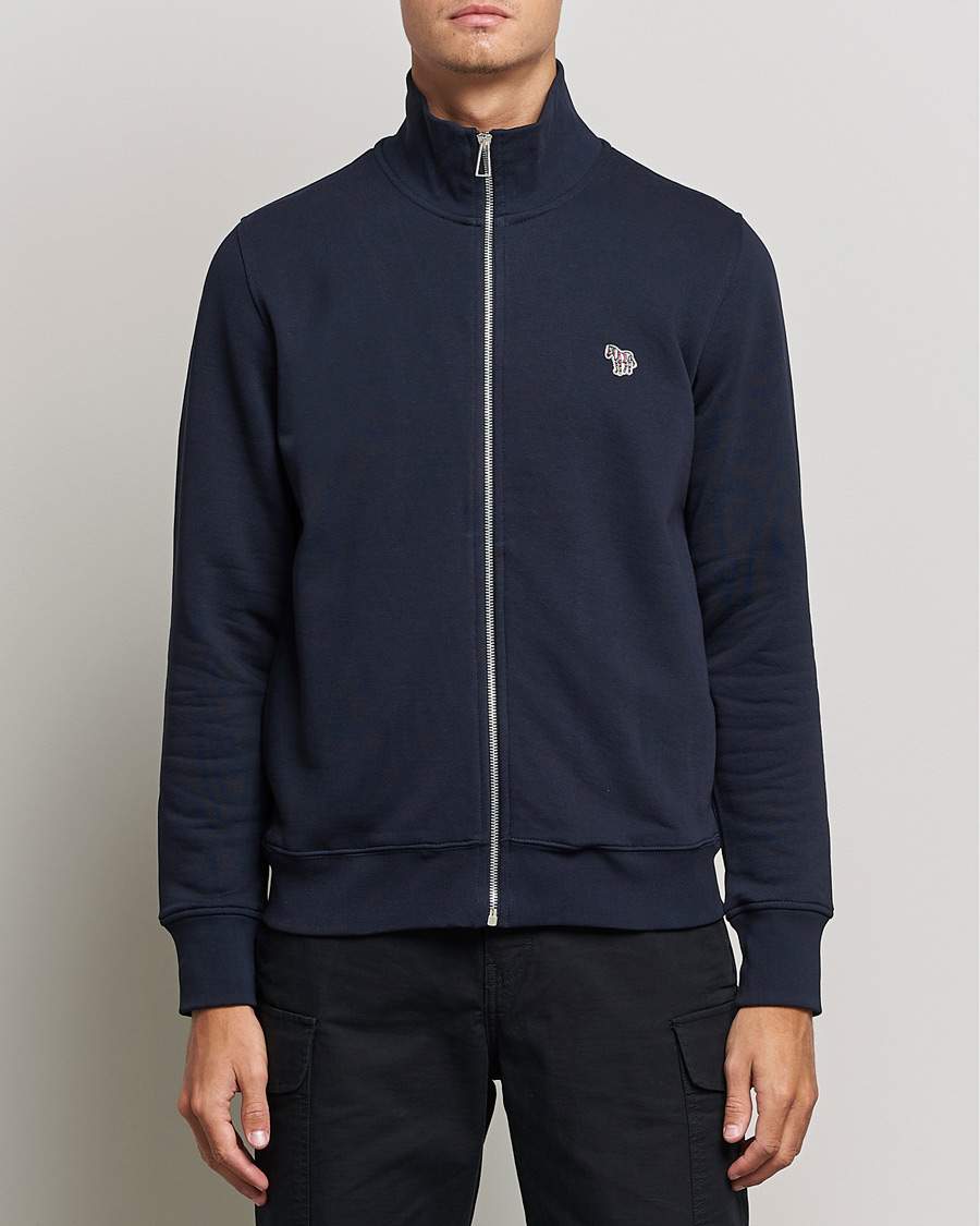 Mies | Puserot | PS Paul Smith | Organic Cotton Zebra Full Zip Sweater Navy
