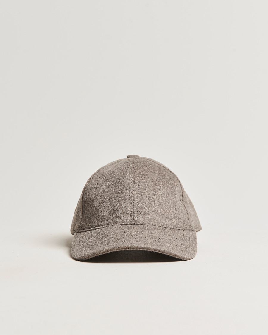Mies |  | Varsity Headwear | Cashmere Baseball Cap Marble Beige