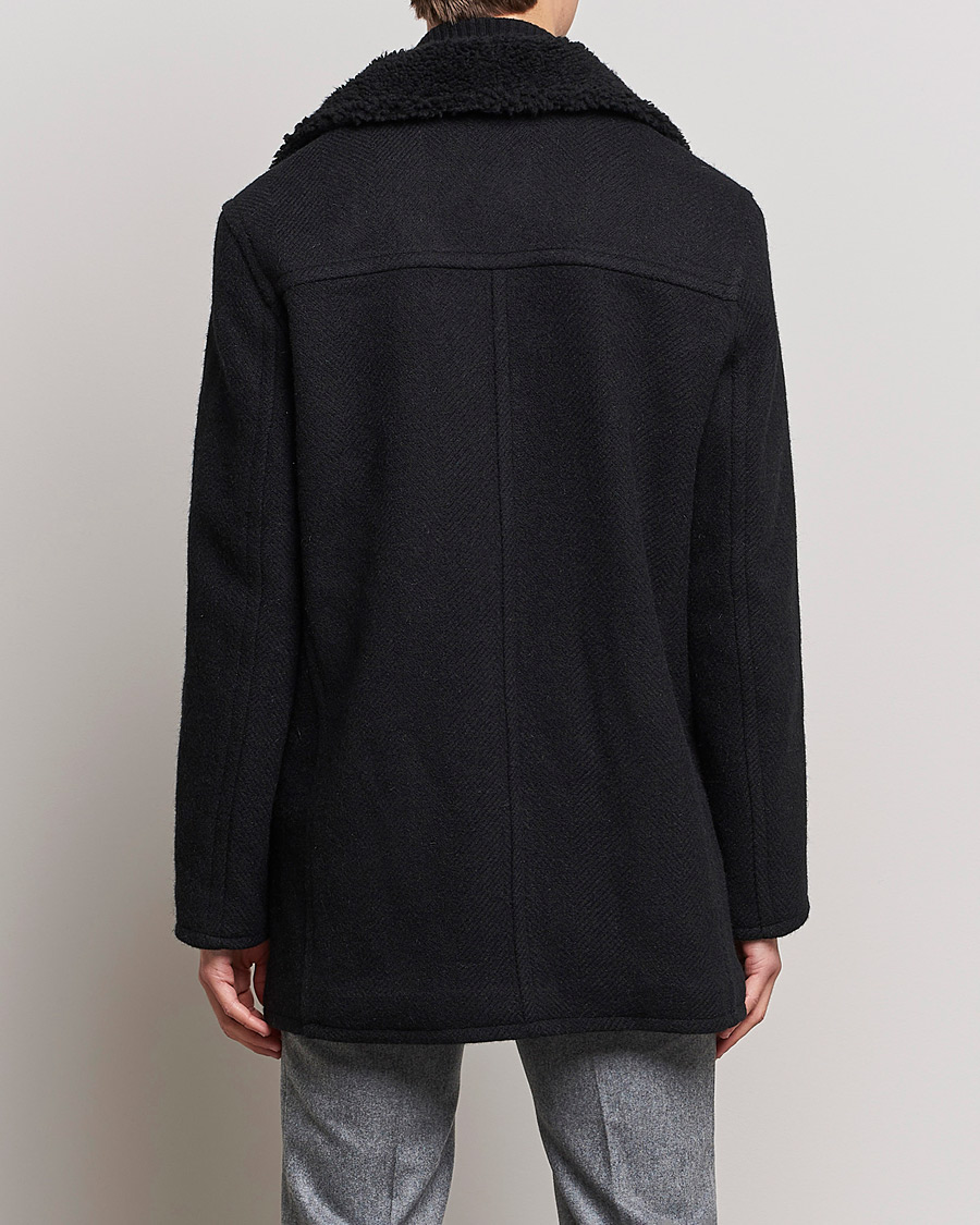 Mies | Takit | Private White V.C. | The Shearling Car Coat Navy