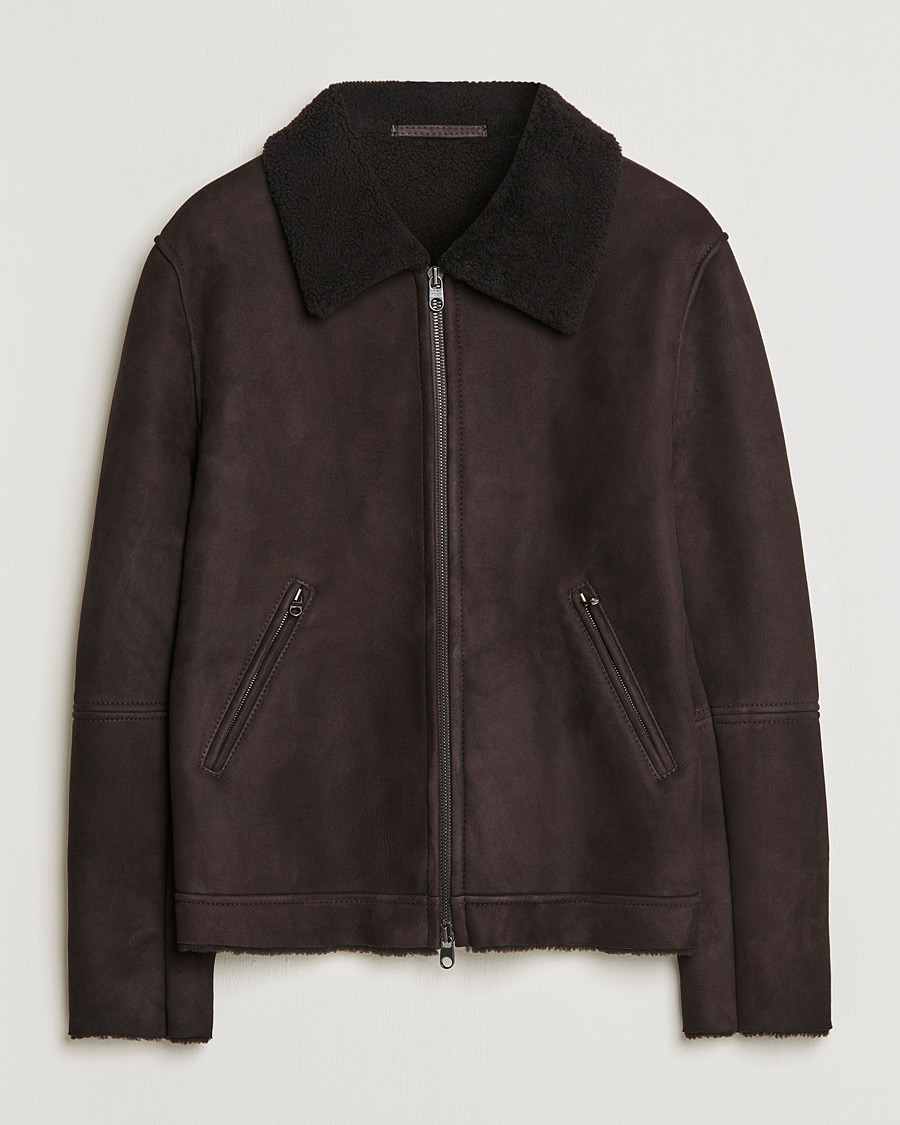 Mies | Takit | Private White V.C. | The Shearling Flight Jacket Brown