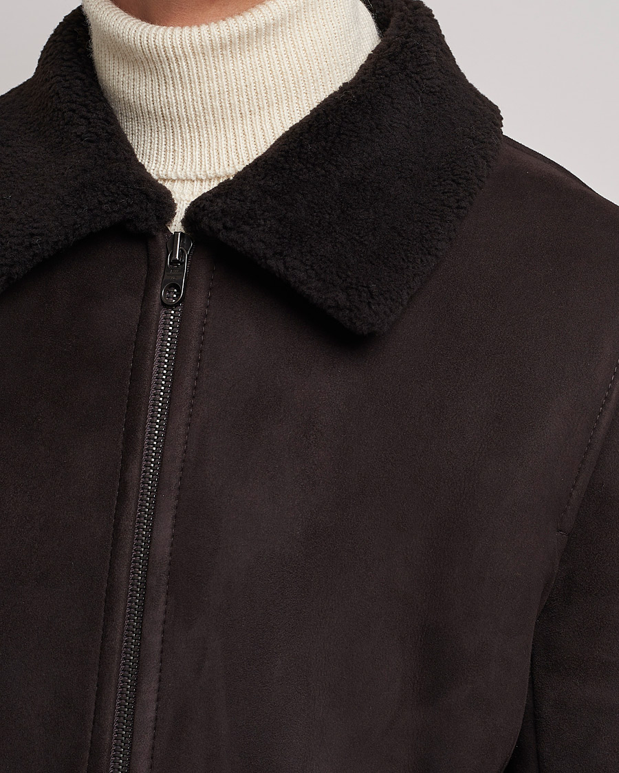 Mies | Takit | Private White V.C. | The Shearling Flight Jacket Brown