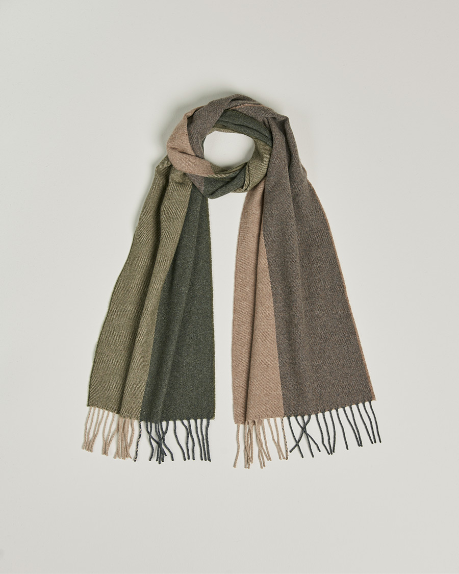 Miehet |  | Begg & Co | Brook Recycled Cashmere/Merino Scarf Dark Olive