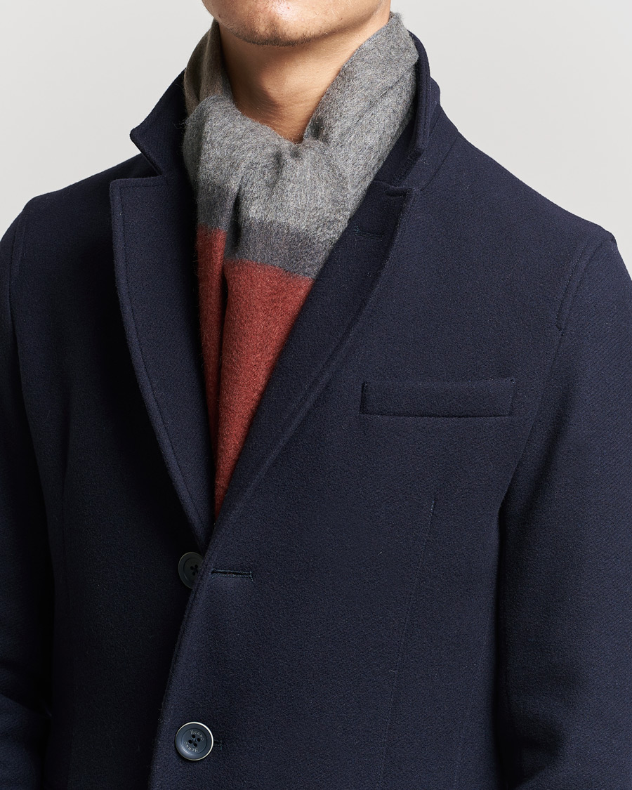 Mies | Begg & Co Arran Boarder Cashmere Scarf Derby Brick | Begg & Co | Arran Boarder Cashmere Scarf Derby Brick