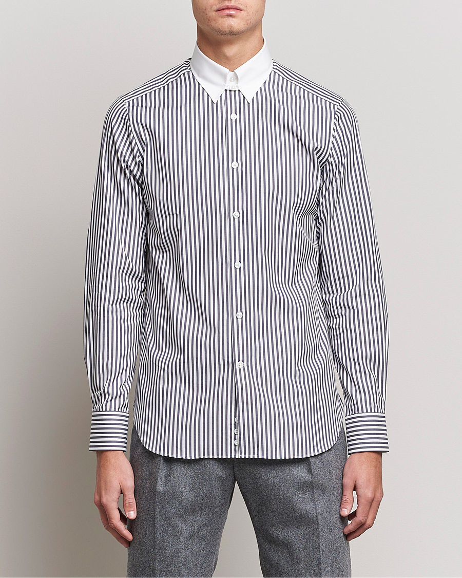 Mies | Kauluspaidat | Beams F | Tab Collar Dress Shirt Grey/White