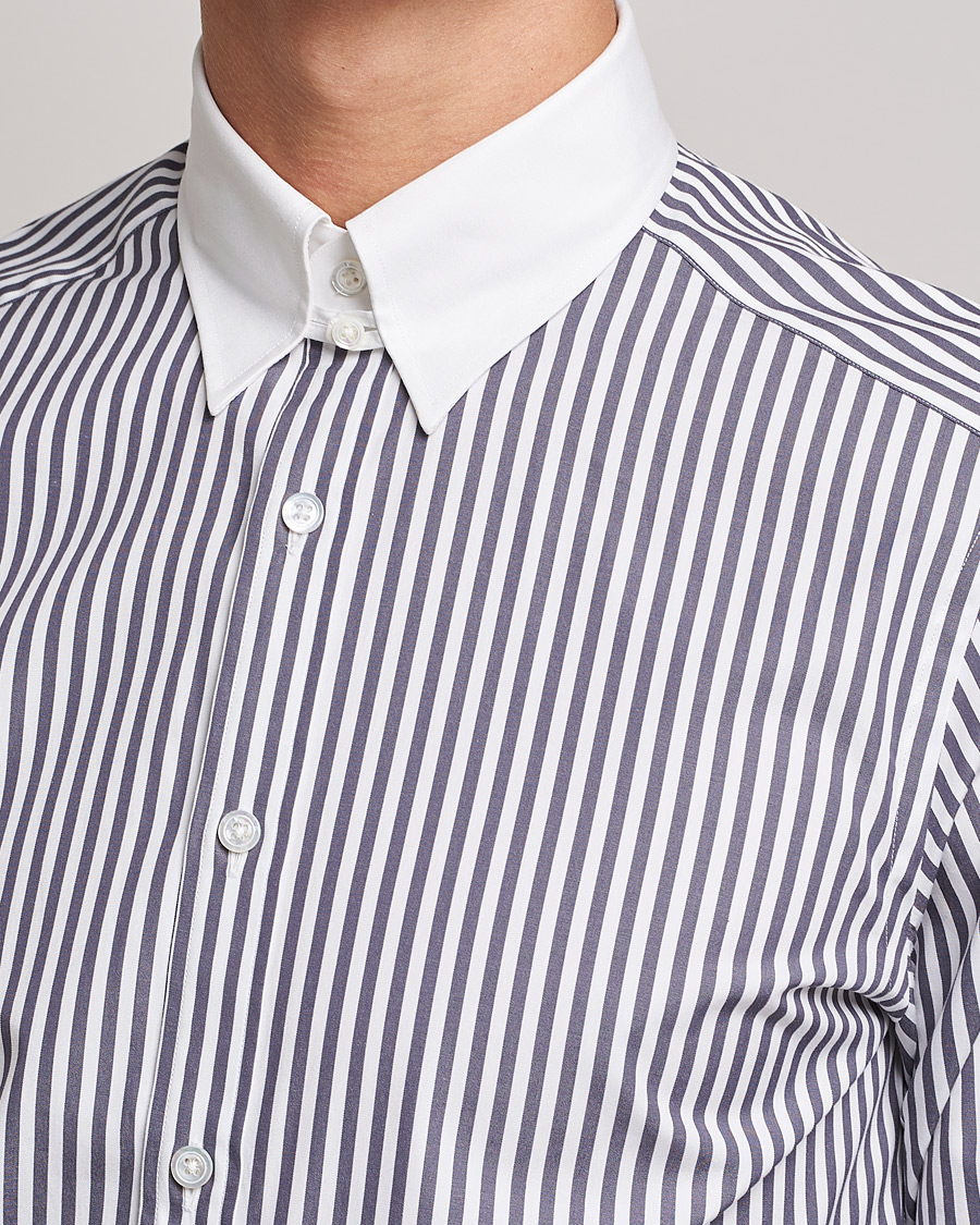 Mies | Kauluspaidat | Beams F | Tab Collar Dress Shirt Grey/White