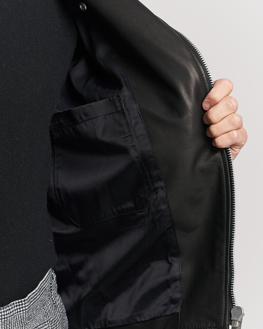 Mies | Takit | Beams F | Riders Leather Jacket Black