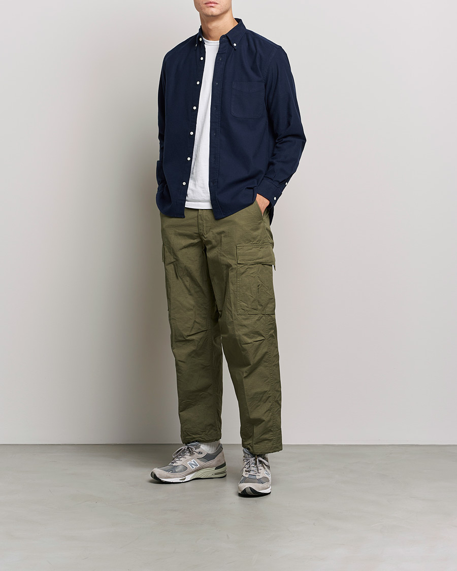 Mies | Kauluspaidat | BEAMS PLUS | Flannel Button Down Shirt Navy