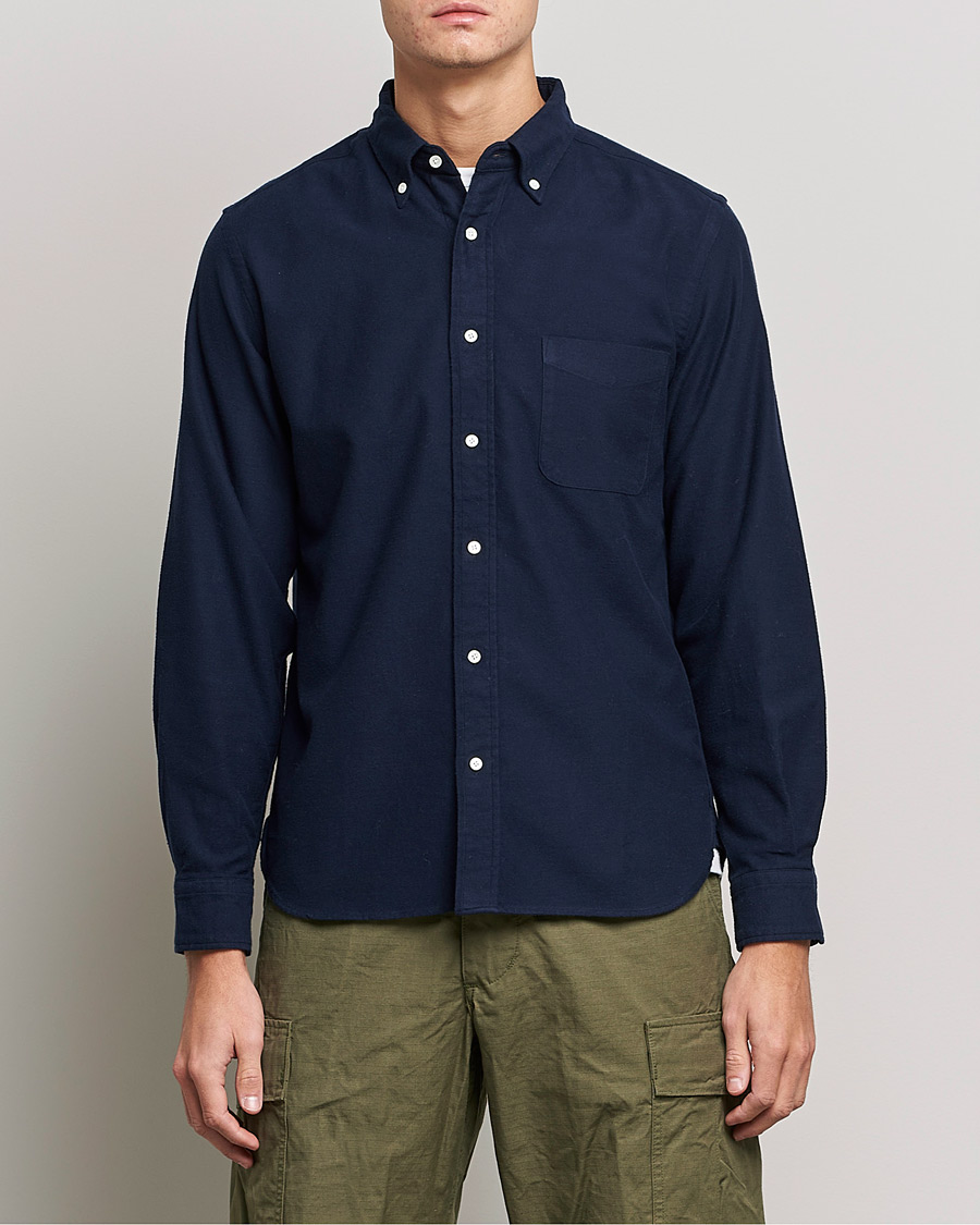 Mies | Japanese Department | BEAMS PLUS | Flannel Button Down Shirt Navy