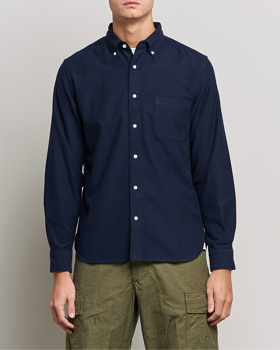 Mies | Kauluspaidat | BEAMS PLUS | Flannel Button Down Shirt Navy