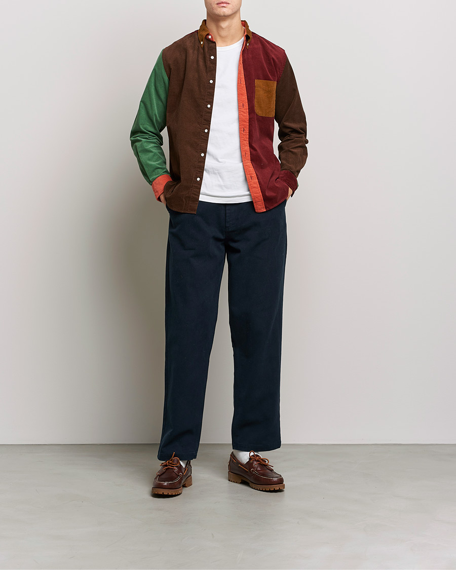 Mies | Kauluspaidat | BEAMS PLUS | Corduroy Panel Button Down Shirt Golden Brown