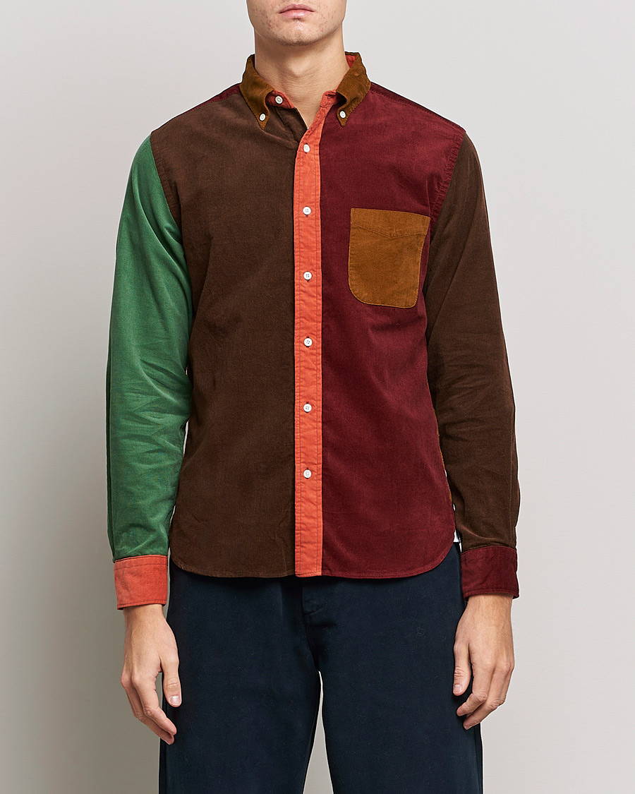 Mies | Kauluspaidat | BEAMS PLUS | Corduroy Panel Button Down Shirt Golden Brown