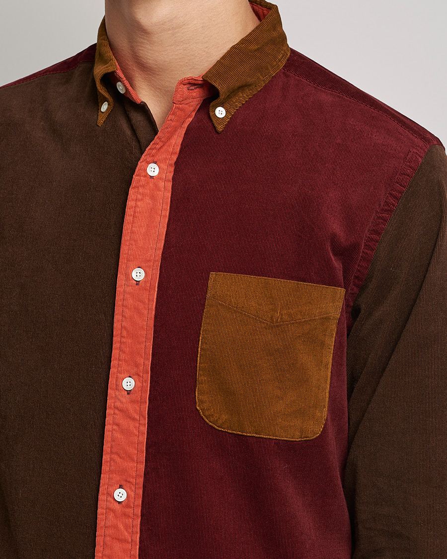 Mies | Kauluspaidat | BEAMS PLUS | Corduroy Panel Button Down Shirt Golden Brown