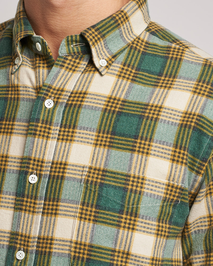 Mies | Kauluspaidat | BEAMS PLUS | Flannel Button Down Shirt Green Check