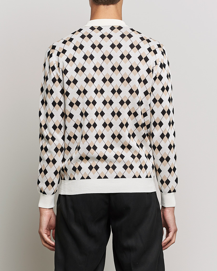 Mies | Puserot | BEAMS PLUS | Argyle Knitted Polo Off White