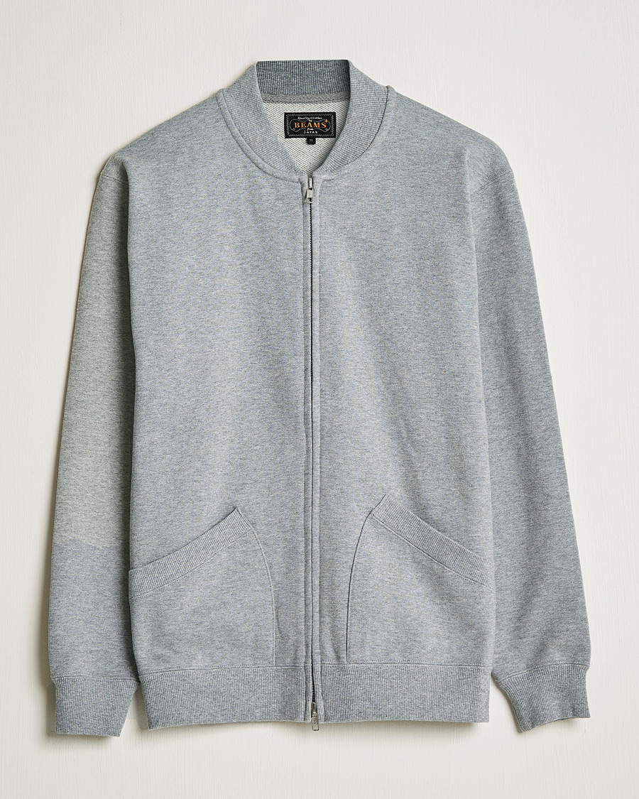 Mies | Puserot | BEAMS PLUS | Sweat Zip Cardigan Light Grey