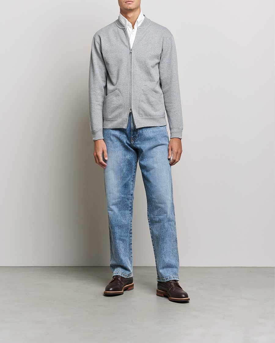Mies | Puserot | BEAMS PLUS | Sweat Zip Cardigan Light Grey