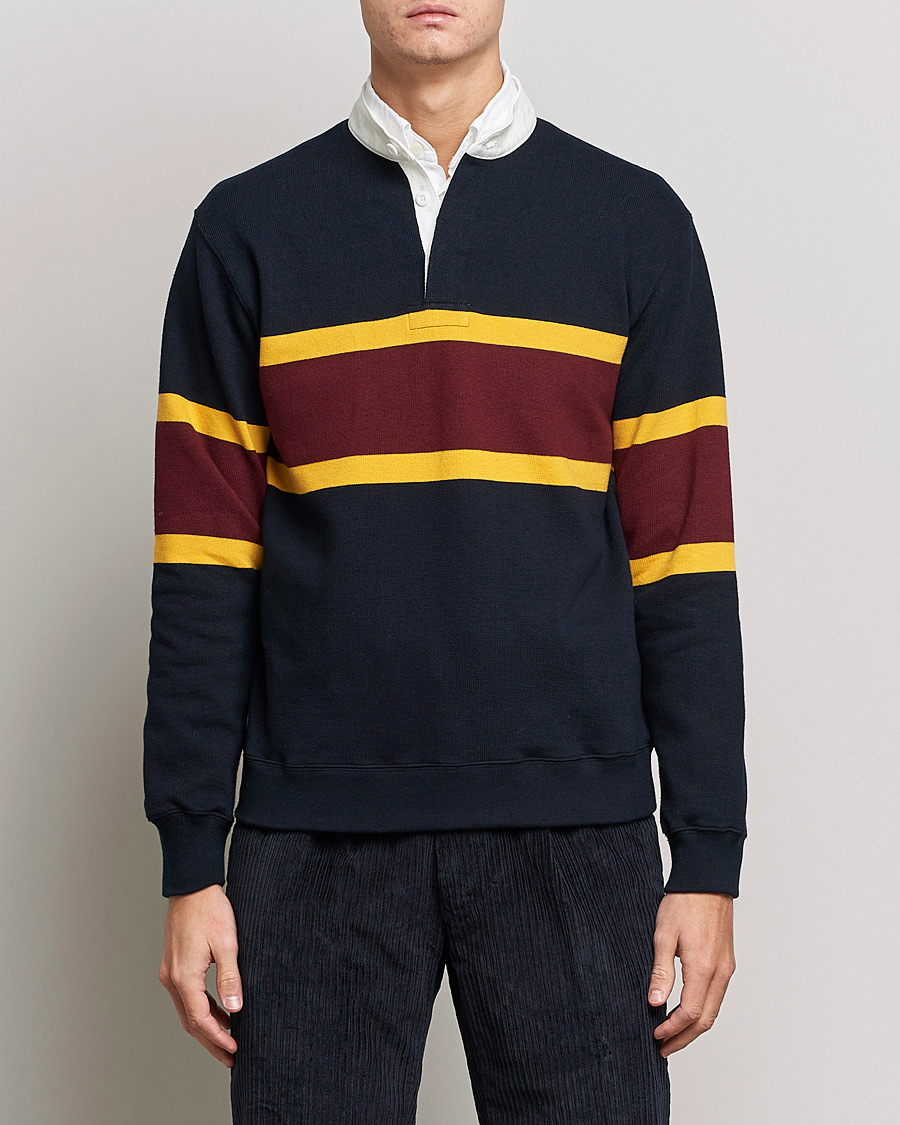 Mies | Preppy Authentic | BEAMS PLUS | Stand Collar Rugger Navy
