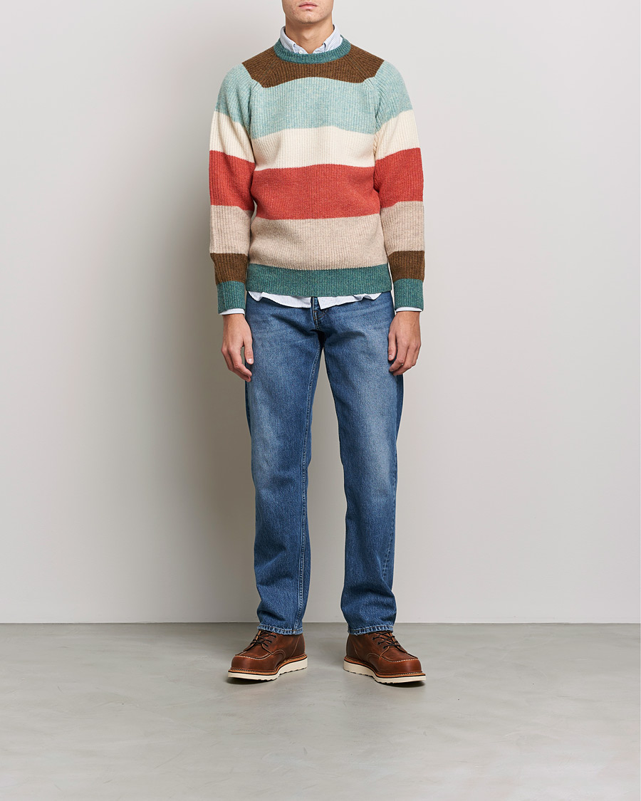 Mies | Puserot | BEAMS PLUS | Block Stripe Sweater Multi Stripe