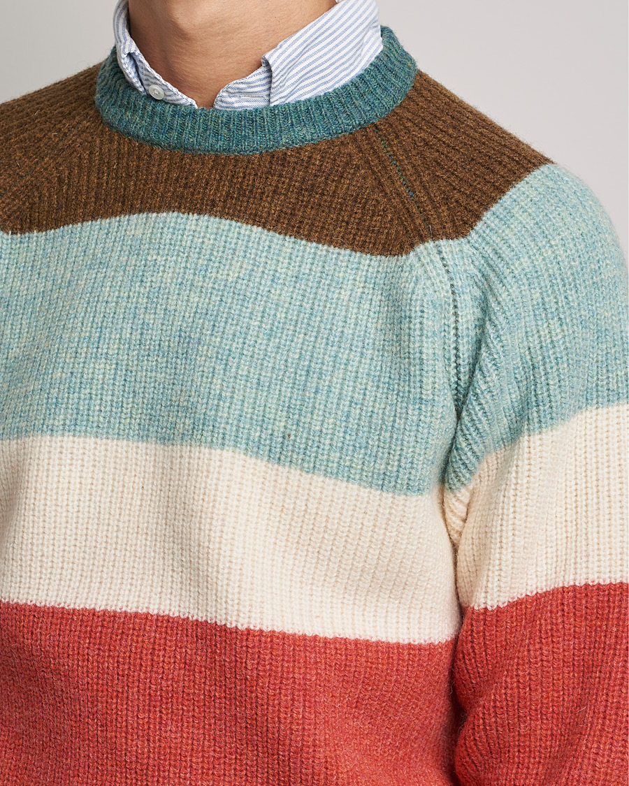 Mies | Puserot | BEAMS PLUS | Block Stripe Sweater Multi Stripe