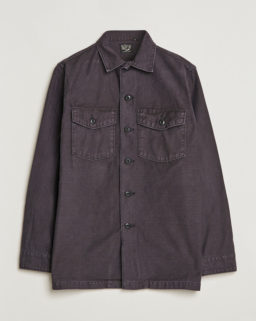 Mies | Kauluspaidat | orSlow | Cotton Sateen US Army Overshirt Black