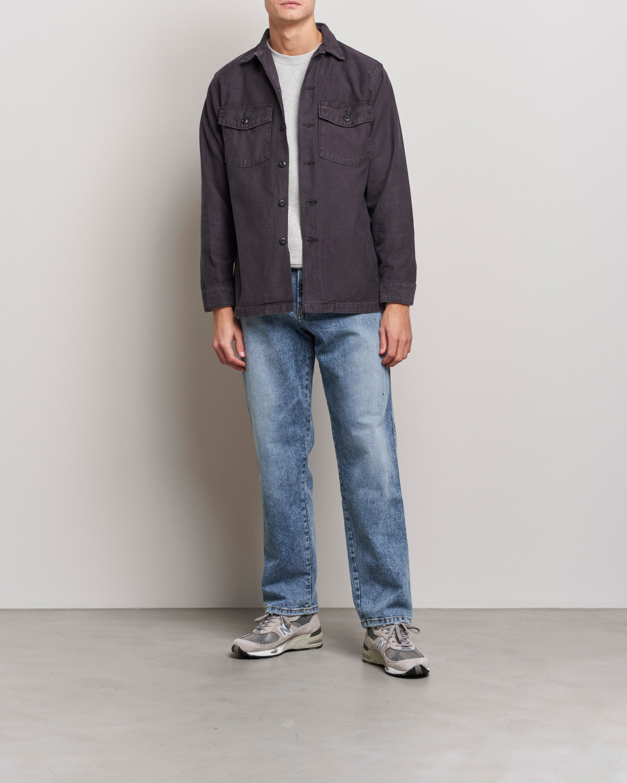 Mies | Kauluspaidat | orSlow | Cotton Sateen US Army Overshirt Black