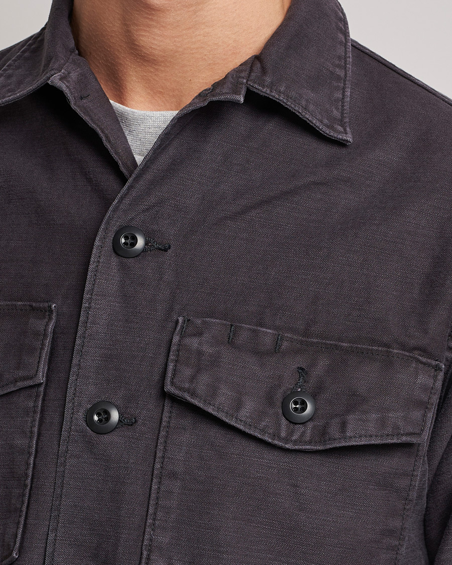 Mies | Kauluspaidat | orSlow | Cotton Sateen US Army Overshirt Black