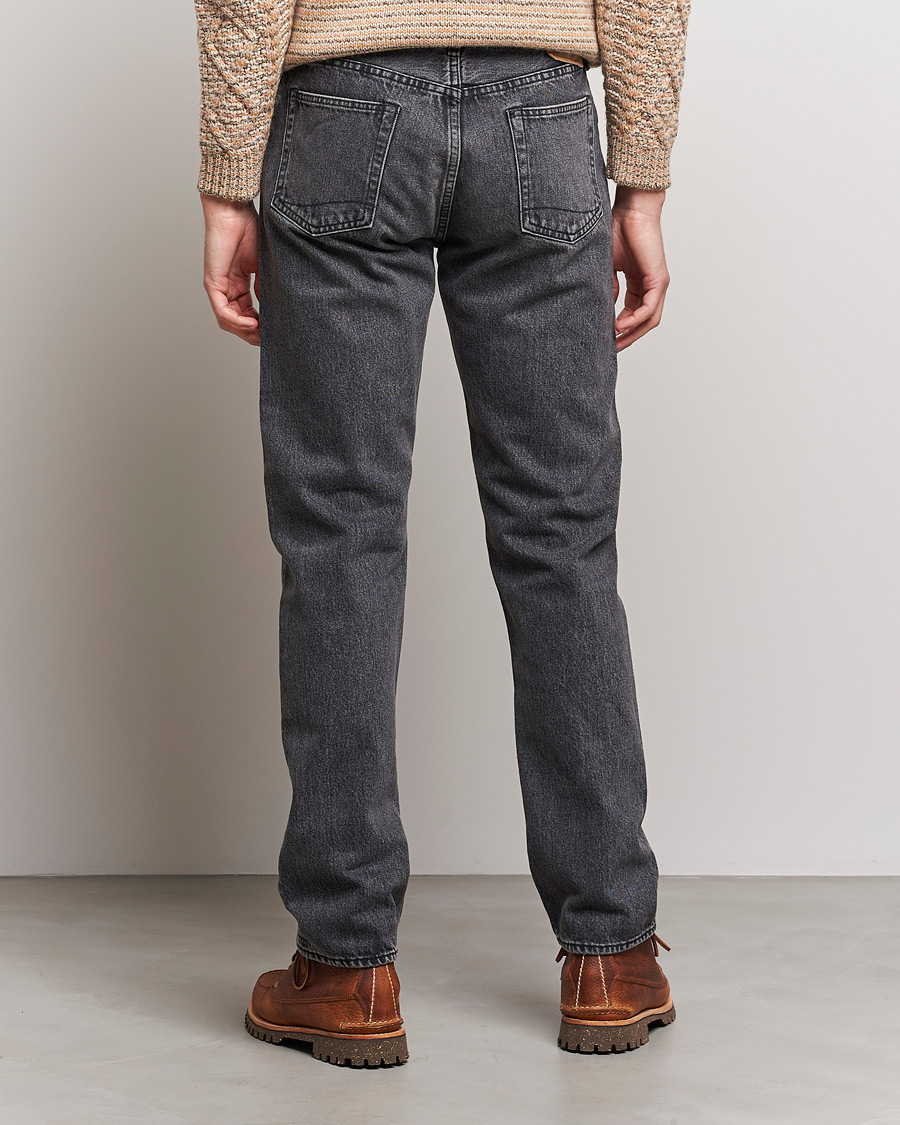 Mies | Farkut | orSlow | Tapered Fit 107 Jeans Black Stone Wash